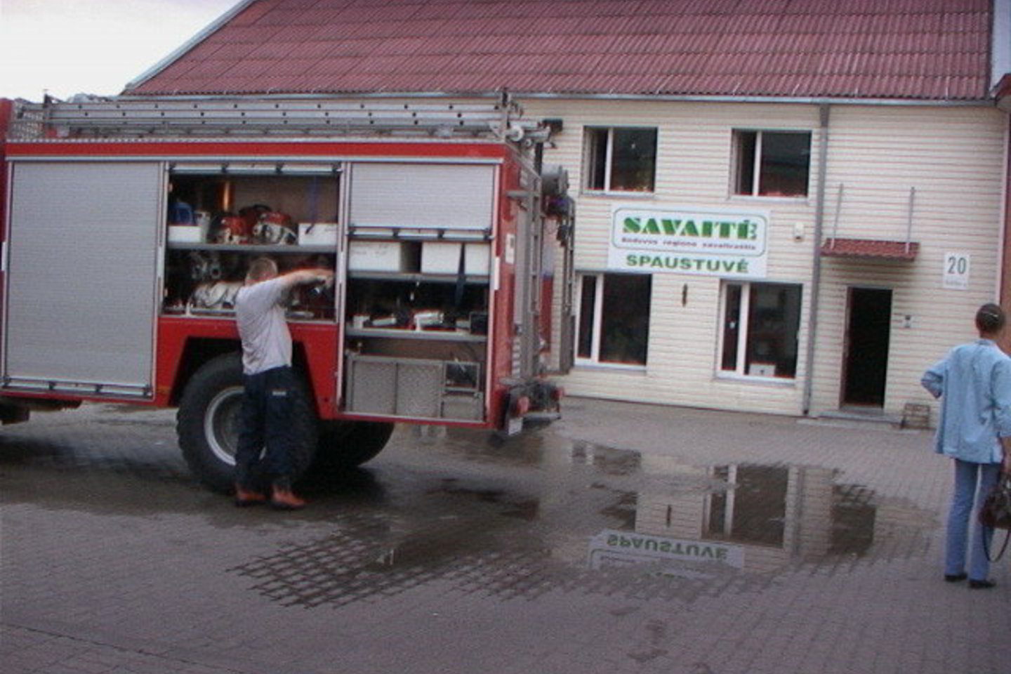 Spaustuvėje gaisras kilo po darbo valandų.