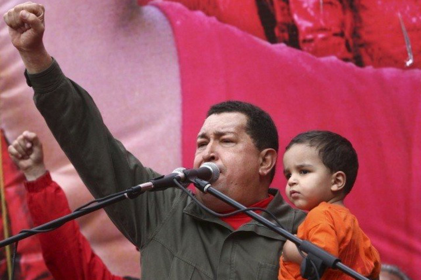 H.Chavezas demonstruoja griežtos rankos politiką.