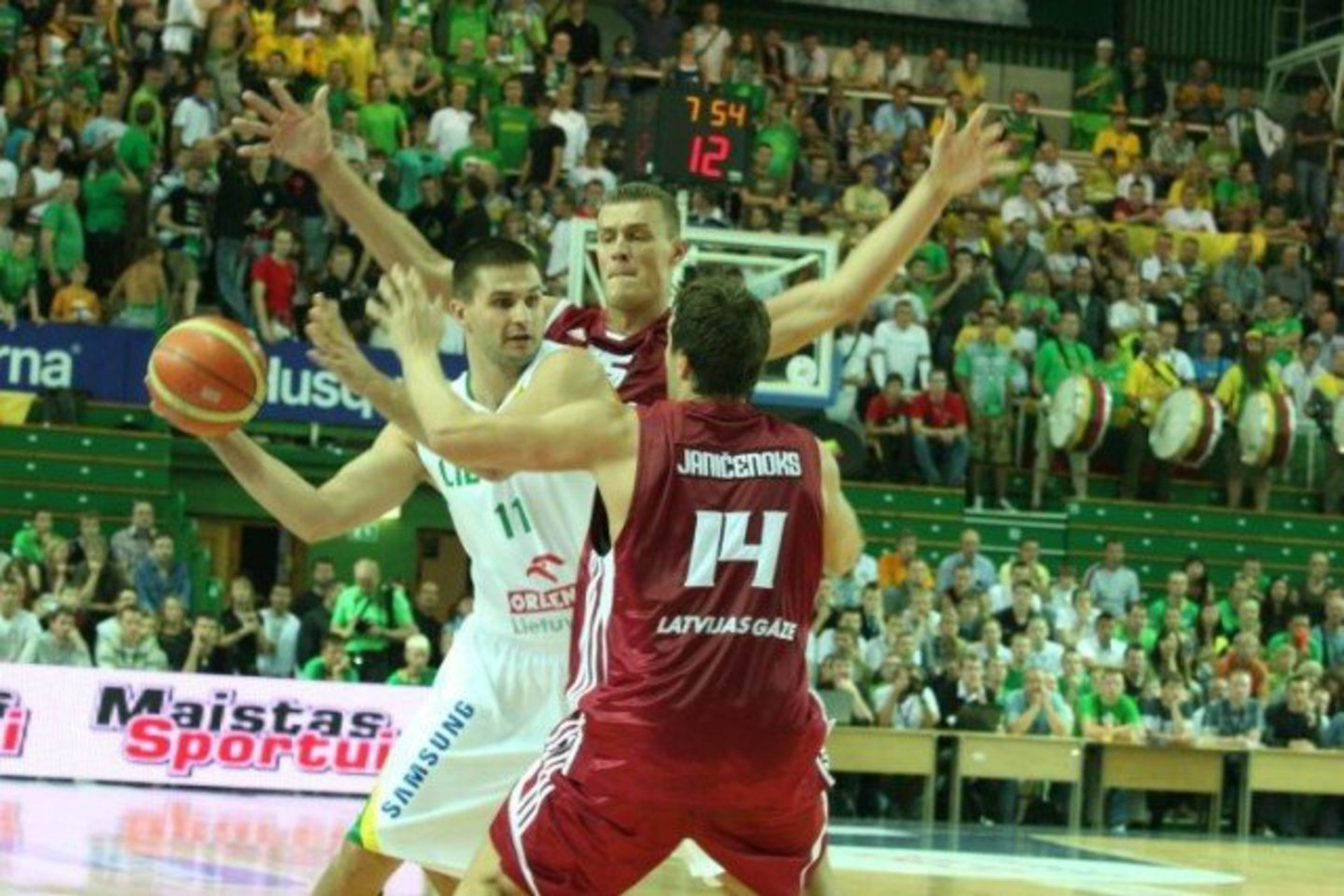 Daugiausia problemų latvių gynybai kėlė L.Kleiza.