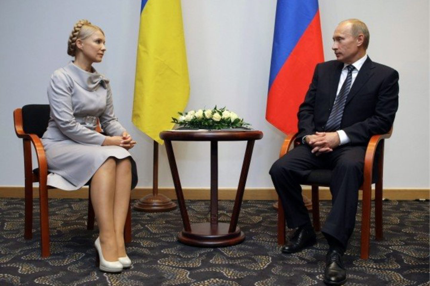 J.Tymošenko ir V.Putinas susitiko Lenkijoje.