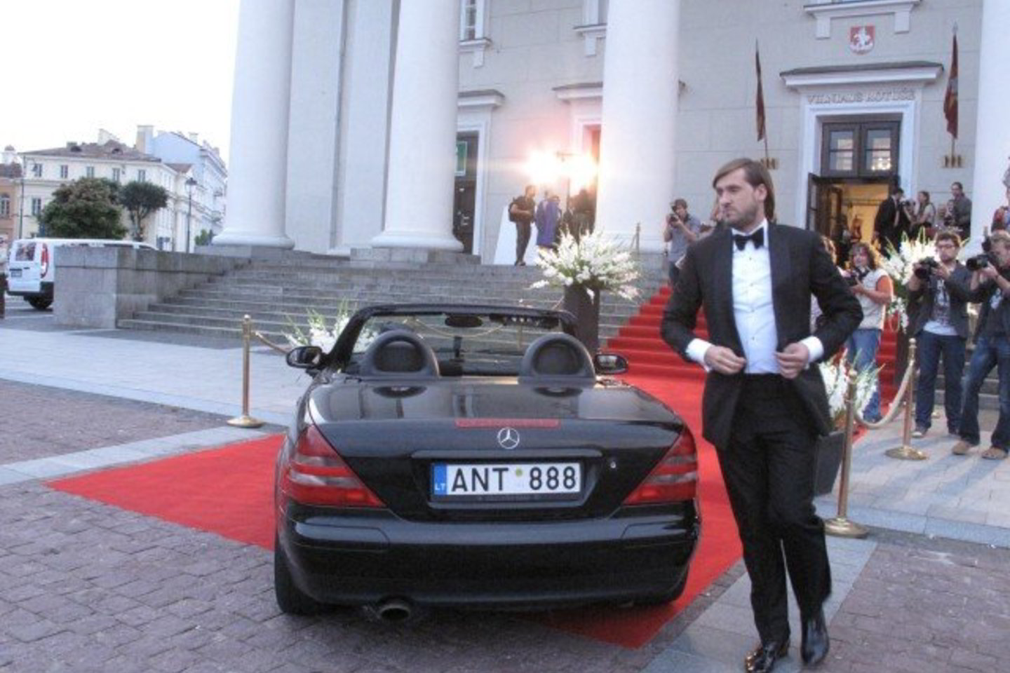 Gediminas Jaunius į renginį atvyko kabrioletu.