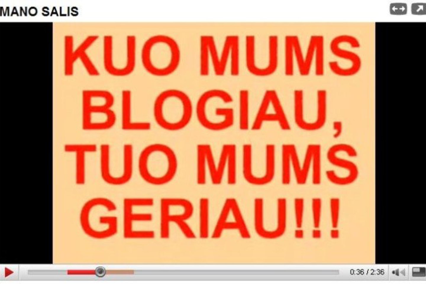 Dainai sukurtas ir klipas.