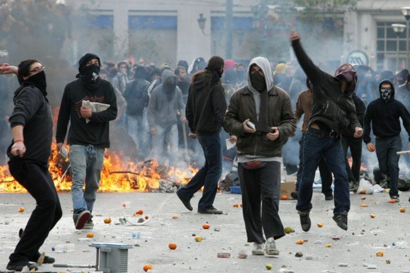 Protestai kilo minint pirmąsias Alexandros Grigoropoulos mirties metines. 15-metis 2008 metų gruodžio 6-ąją buvo nušautas policininko.