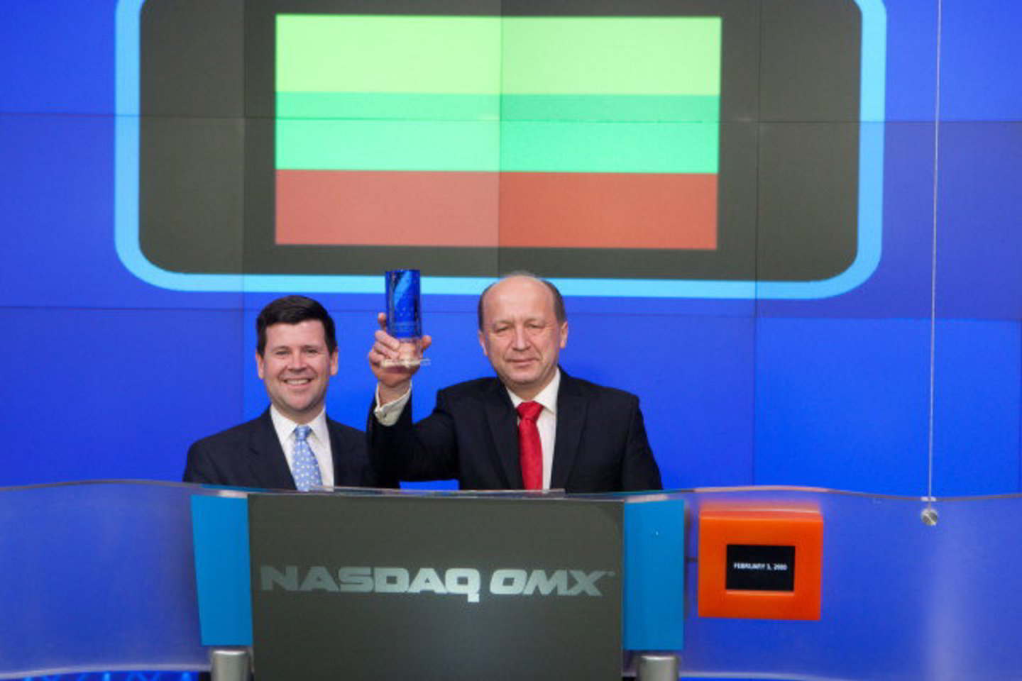 Premjeras A.Kubilius Niujorke atidarė NASDAQ biržos prekybos sesiją.