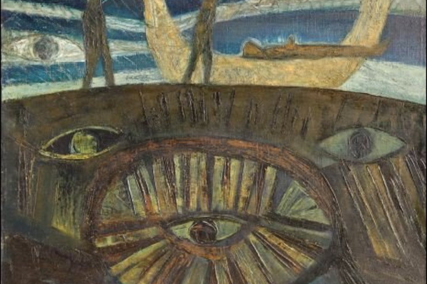 Išėjimas į kitą pasaulį, 1989, drobė, aliejus, 81x100