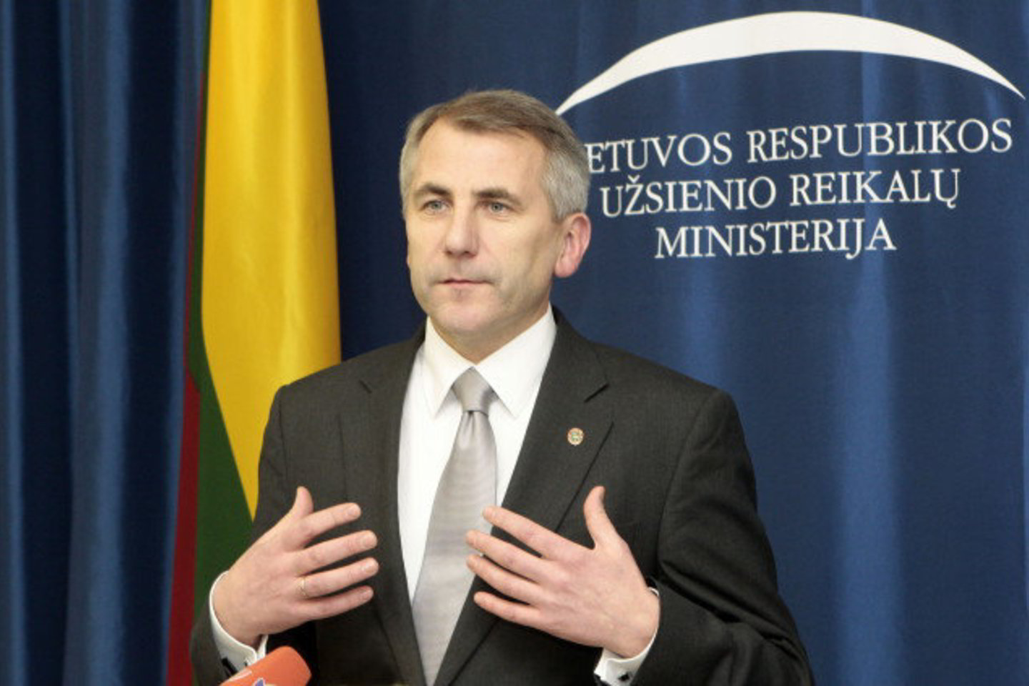 Laidoje „Lietuva tiesiogiai“ - V.Ušackas.