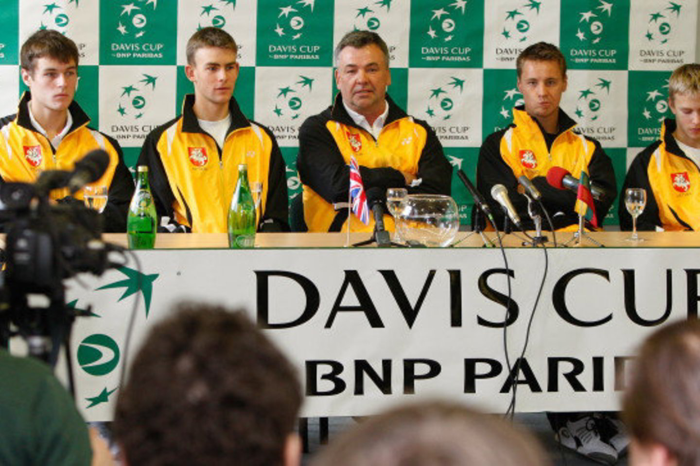Lietuvos rinktinė (iš kairės): D.Šakinis, L.Grigelis, treneris R.Balžekas, R.Berankis ir L.Mugevičius.
