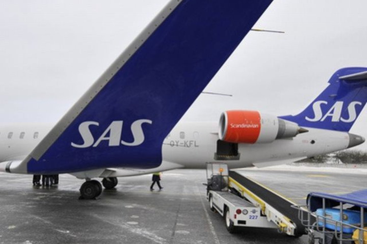 SAS lėktuvas turėjo priverstinai nutūpti.