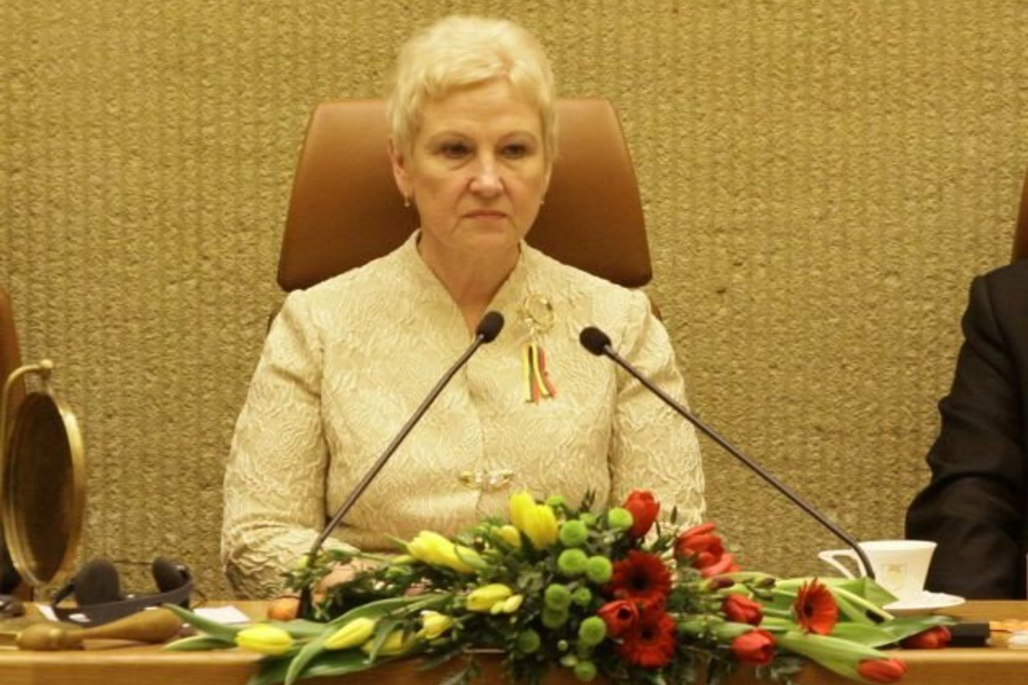 Pasak socialdemokratų, I.Degutienė žadėjo sveikinimą perskaityti.