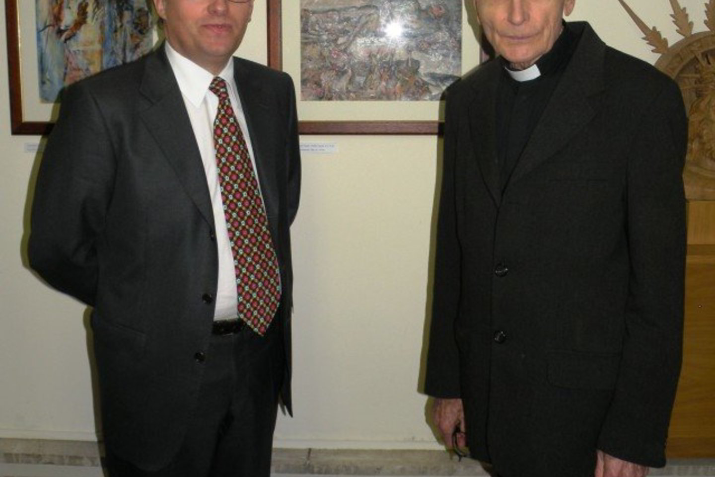 Nuotraukoje - ambasadorius Italijoje Petras Zapolskas ir Stasys Žilys.