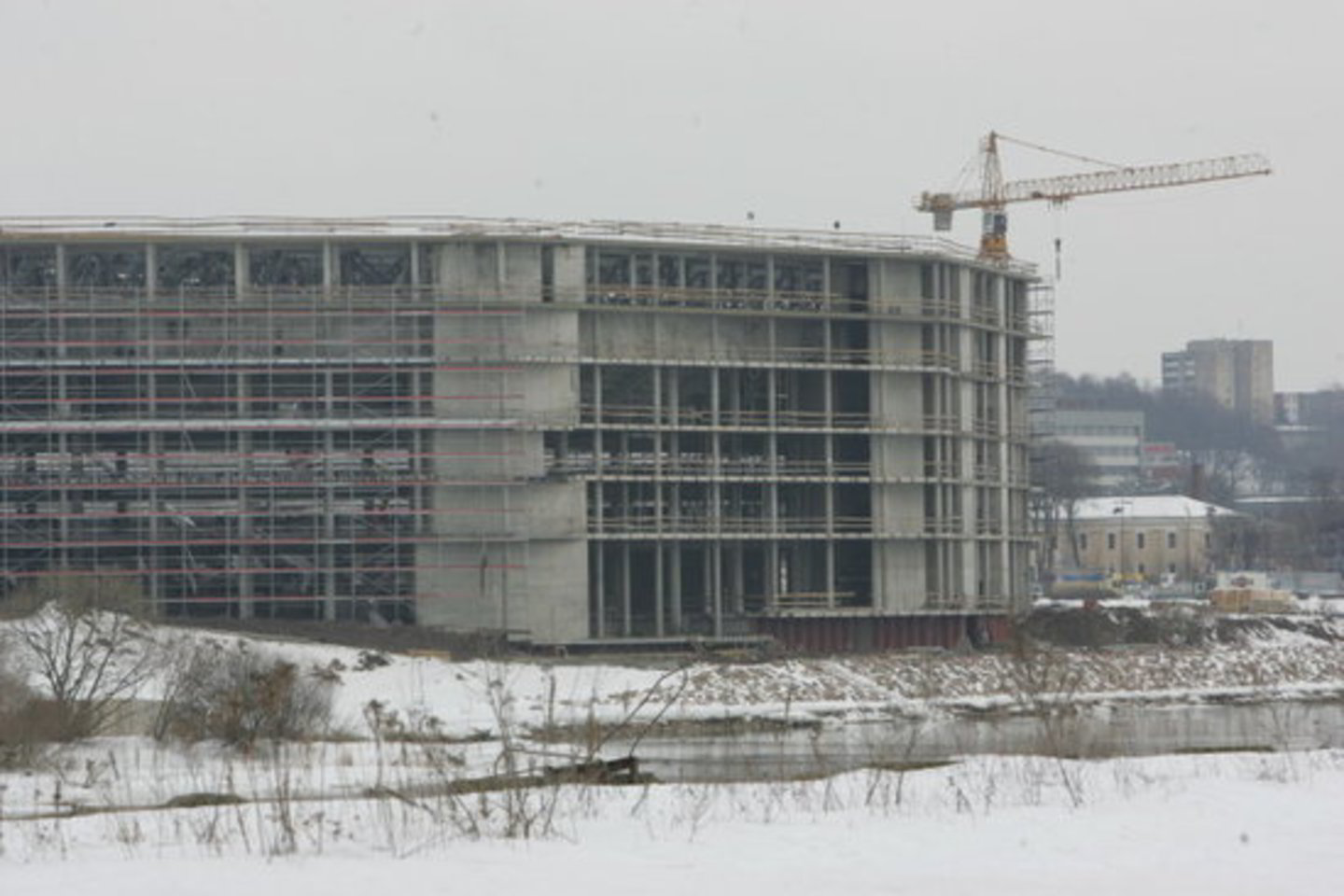 Kauno pramogų ir sporto rūmų statybą planuojama baigti šį rudenį.