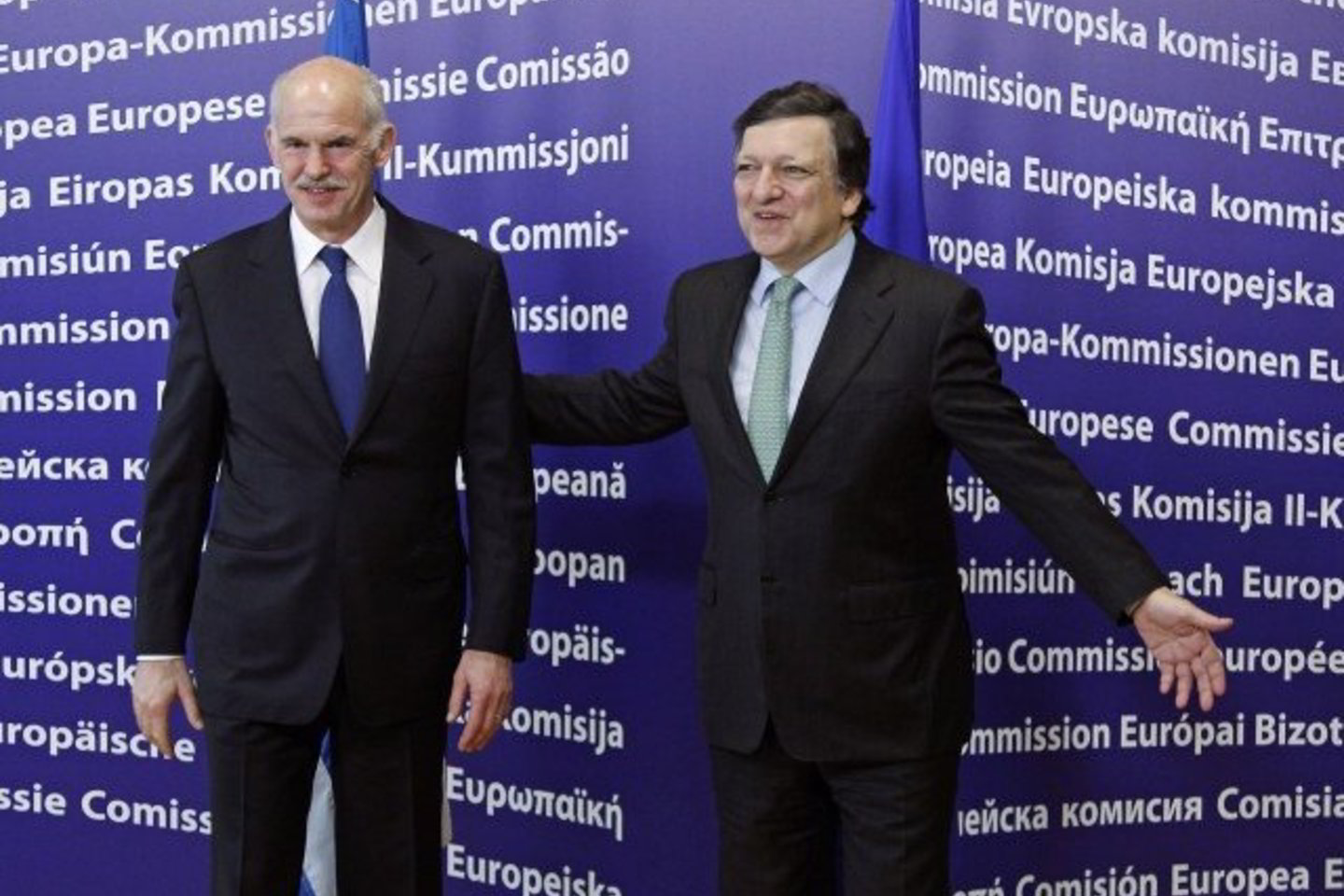 J.M.Barroso ir Graikijos premjeras George'as Papandreou.