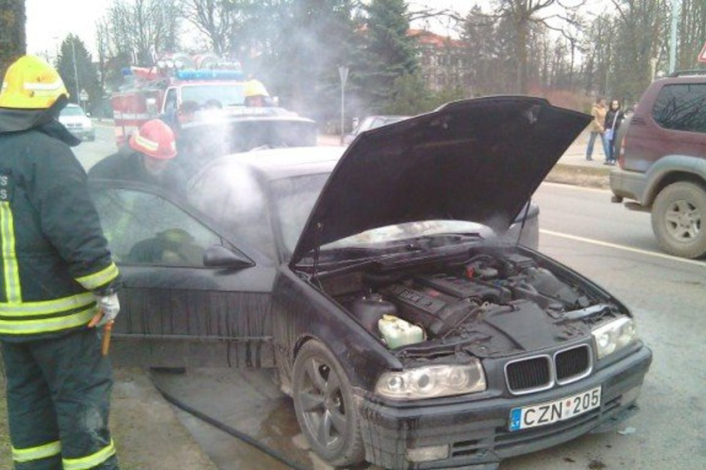 Ugniagesiai greitai numalšino liepsną.