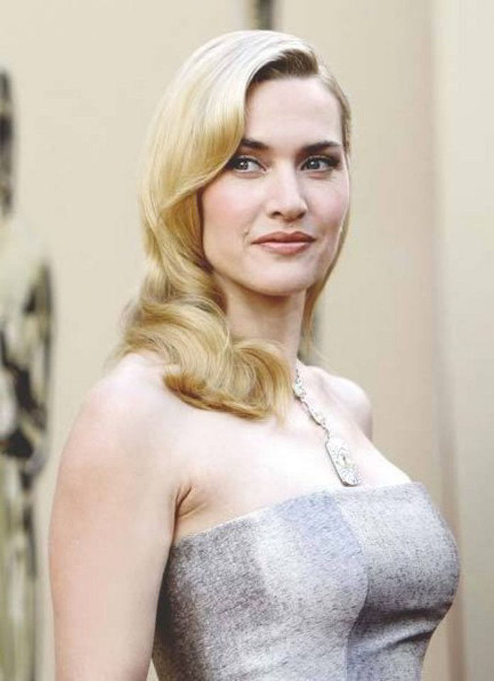 K.Winslet figūra dažnai neatitinka Holivudo gražuolėms keliamų reikalavimų.