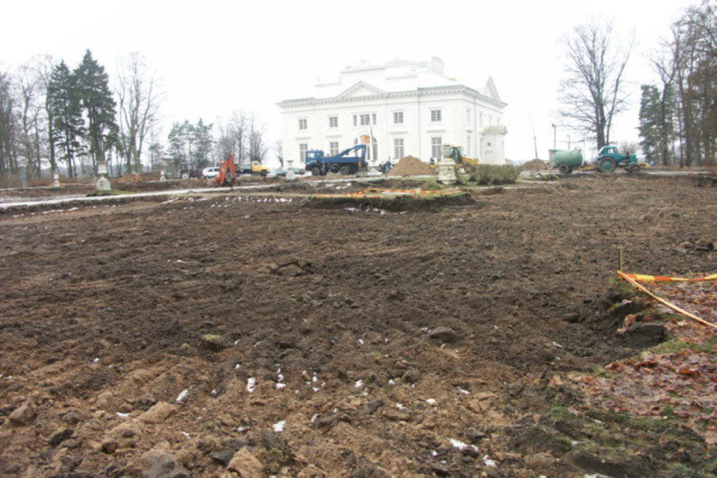 Didžiojo parterio restauracijos darbai.