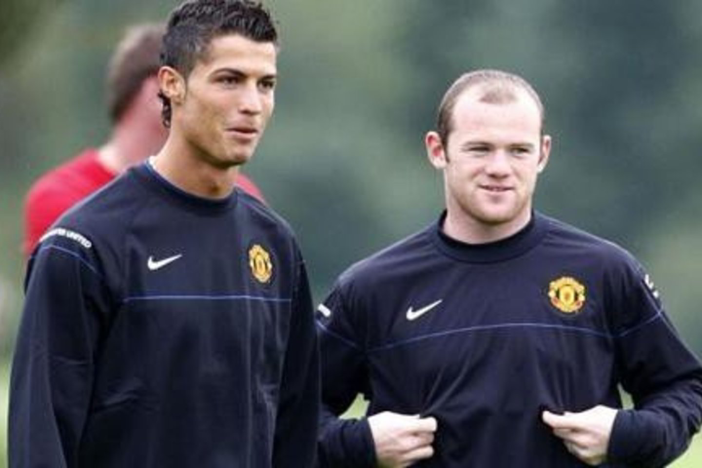 C.Ronaldo (kairėje) ir W.Rooney kartu žaidė "Manchester United".