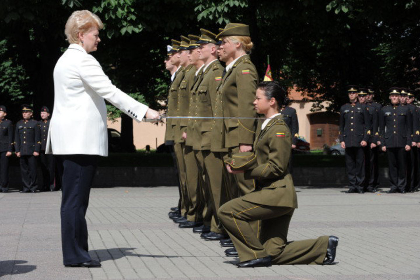 Ceremonijoje dalyvavo prezidentė D.Grybauskaitė.