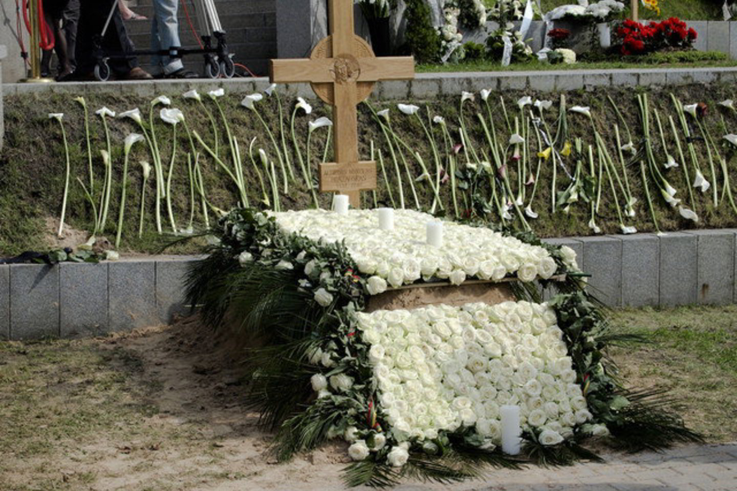 A.Brazausko kapas užklotas gėlėmis, kurias sunešė Lietuvos žmonės.