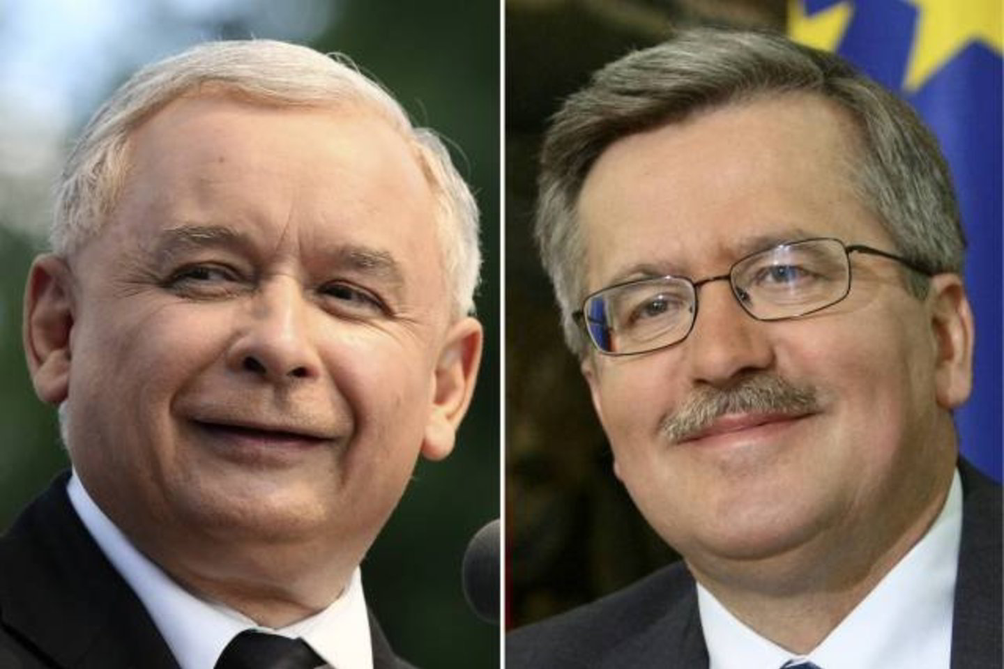 Kandidatai į Lenkijos prezidento postą: B.Komorowskis (dešinėje) ir J.Kaczynskis.