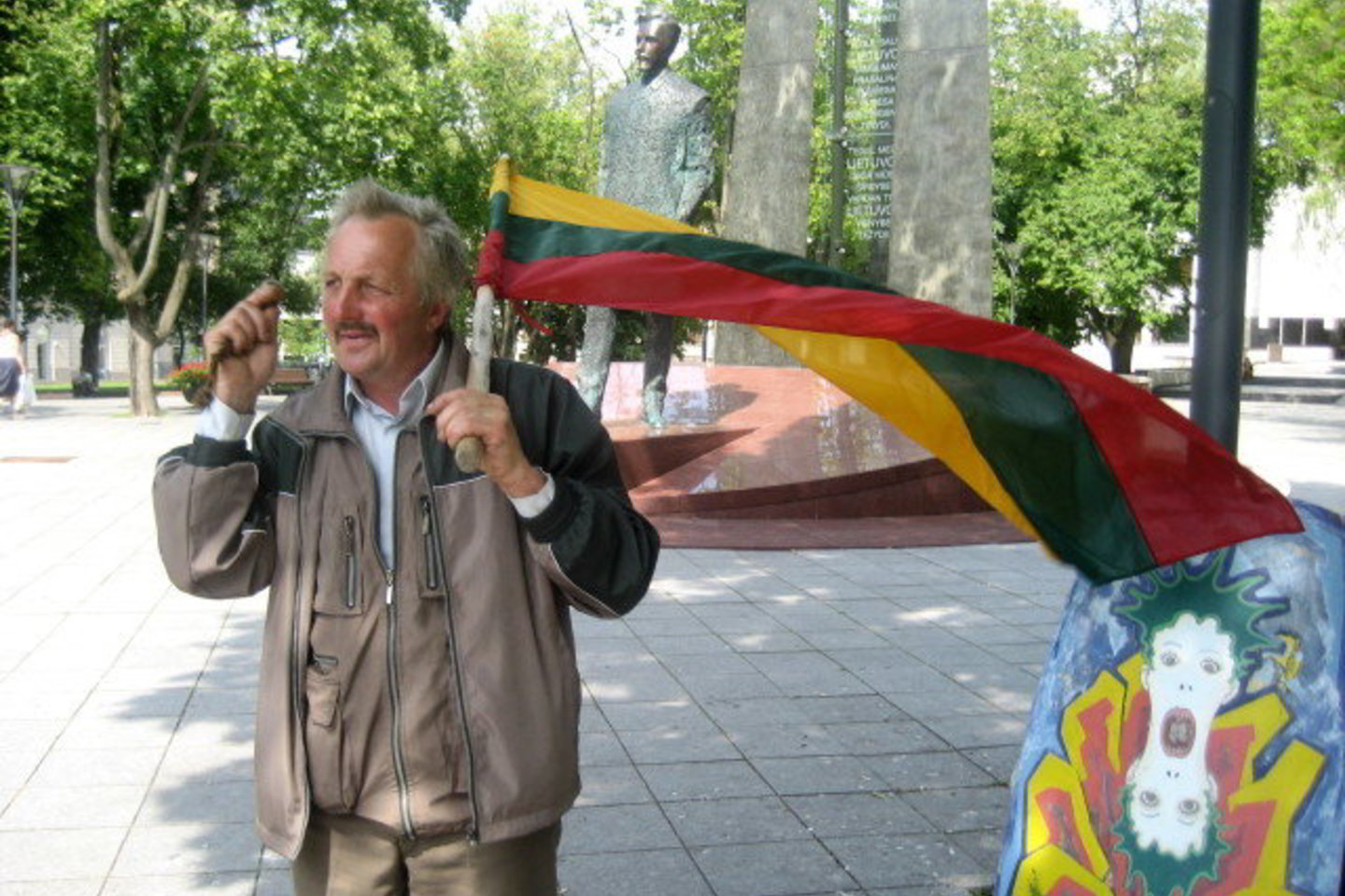 Protestuotojas V.Naujokas: "Reikia pasakyti tam buržujui - aš irgi žmogus".