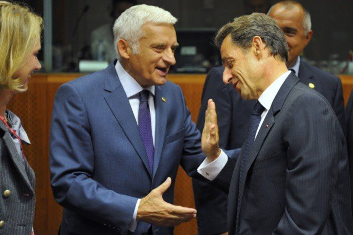 Europos Parlamento vadovas J.Buzekas ir Prancūzijos prezidentas N.Sarkozy.