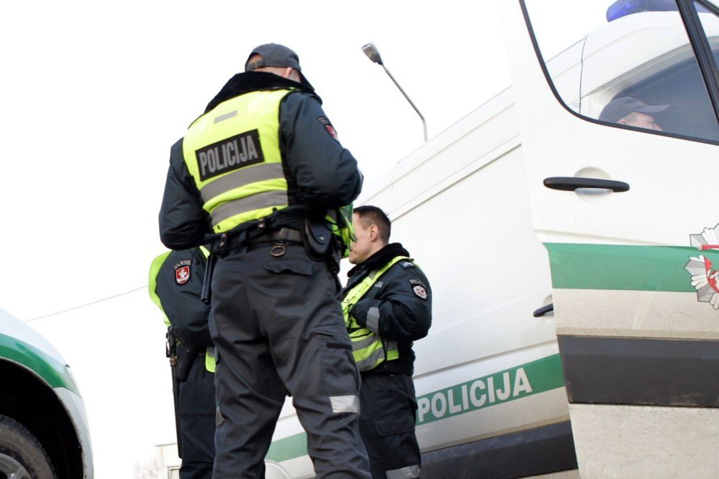 Policijos pareigūnai sulaikė įtariamuosius.