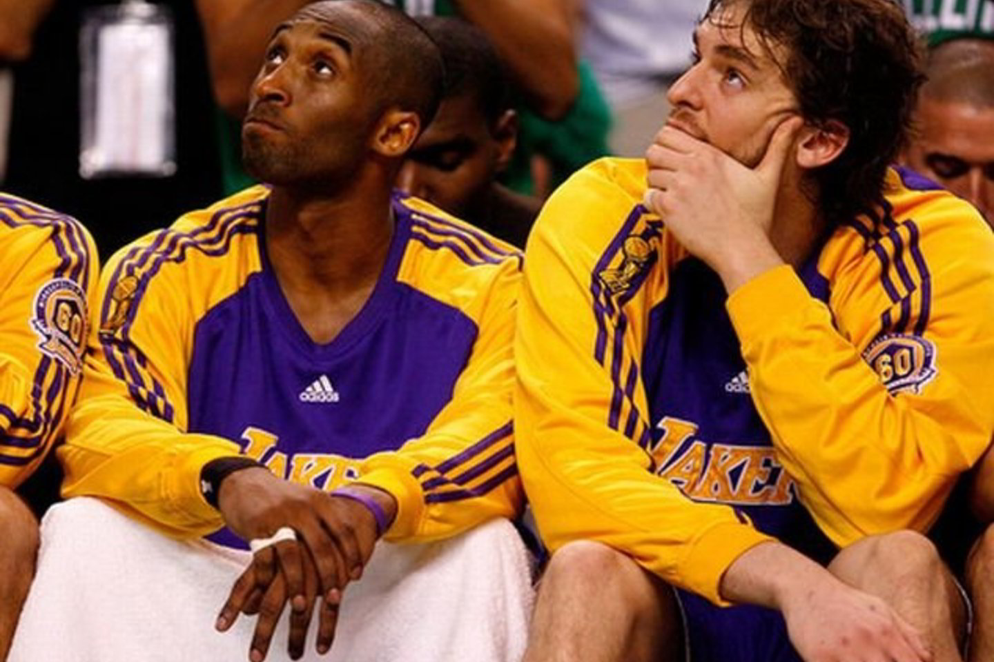 „Lakers“ žvaigždės K.Bryantas (kairėje) ir P.Gasolis pasirašė dosnius kontraktų pratęsimus, tačiau jie negali būti ramūs dėl būsimų atlyginimų.