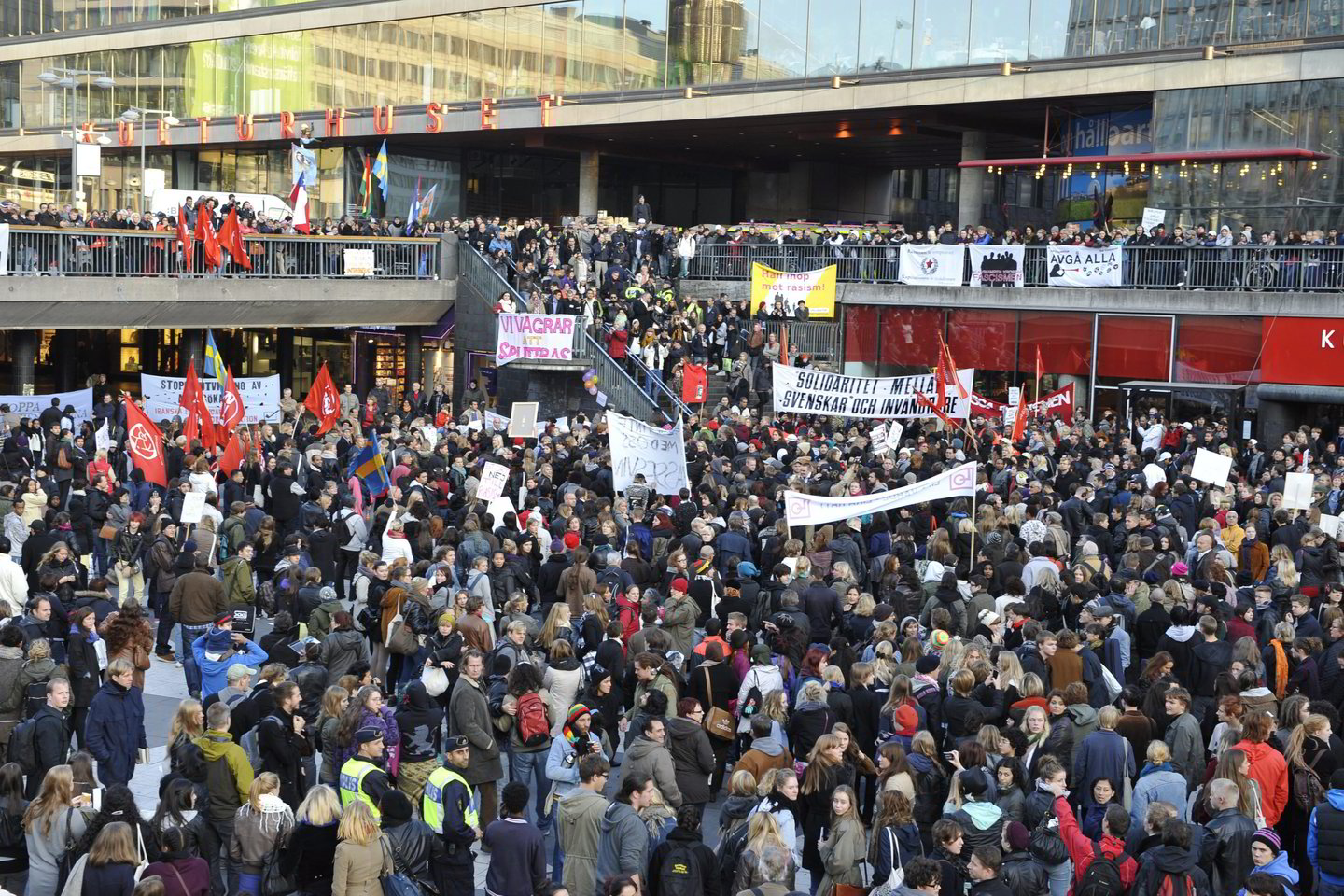 Protestas surengtas po sėkmingo dešiniosios populistinės Švedijos demokratų partijos pasirodymo parlamento rinkimuose rugsėjo 19-ąją.