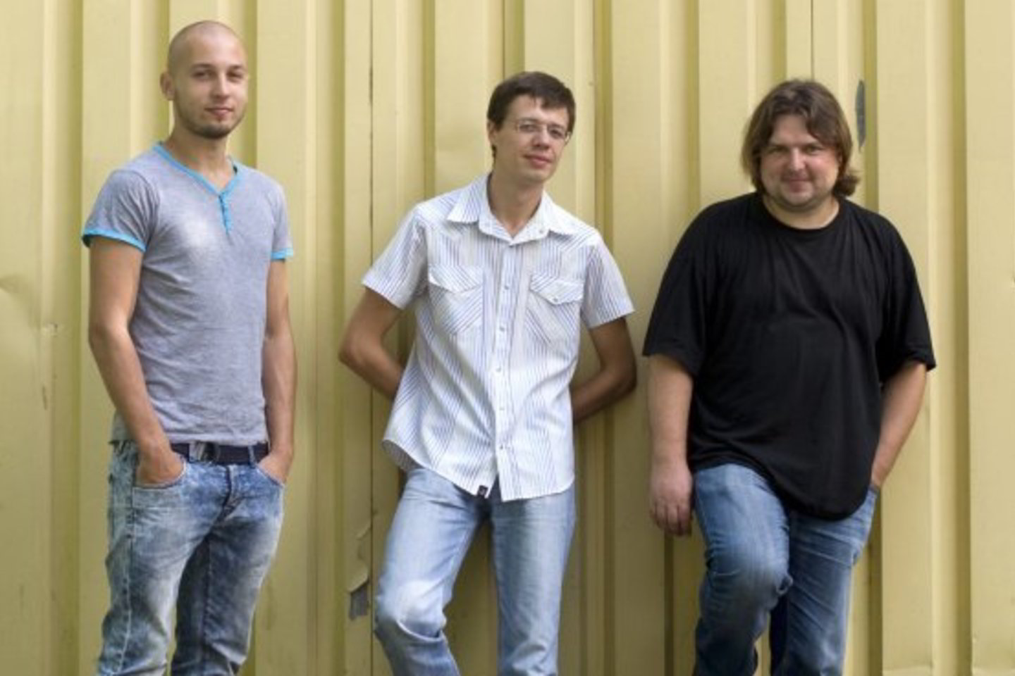 (Iš kairės) M.Aleksa, D.Golovanovas ir L.Mockūnas po koncerto „Vilnius Jazz“ scenoje debiutuos Londono džiazo festivalyje.
