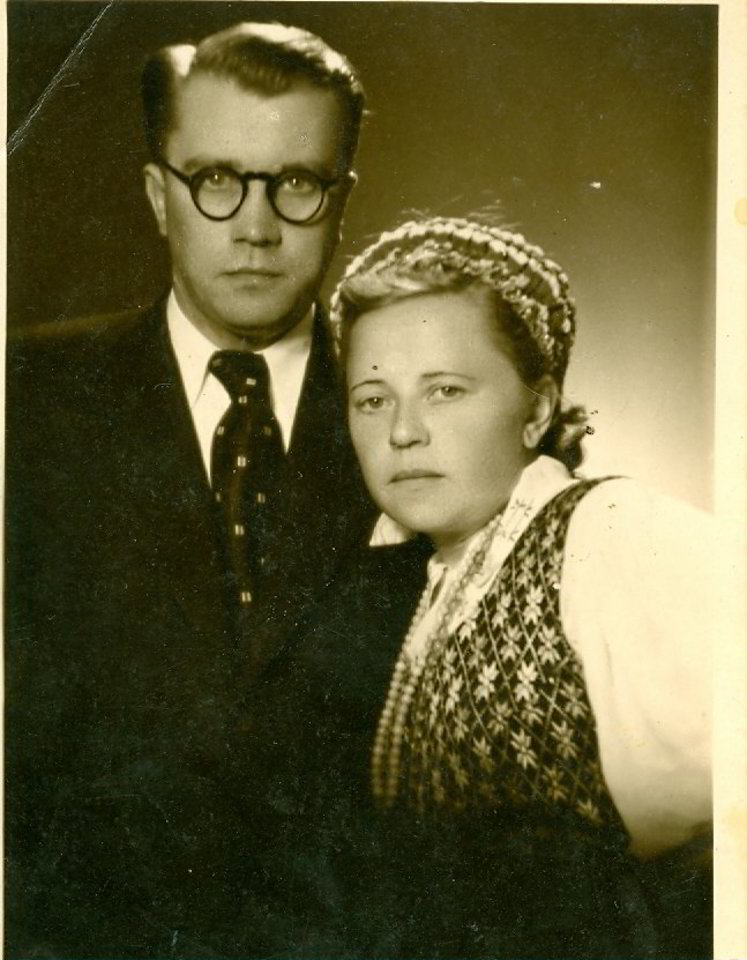 Paskutinis Biržų burmistras 1943–1944 m. Petras Kačinskas su žmona.