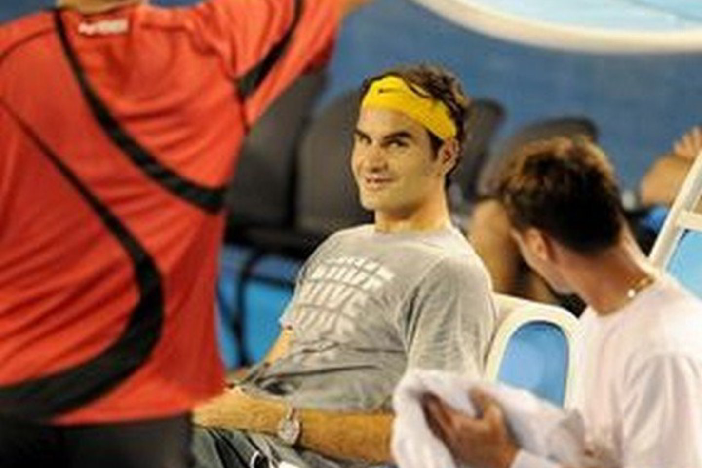 Ketvirtadienį R.Berankis (dešinėje) treniravosi su R.Federeriu.