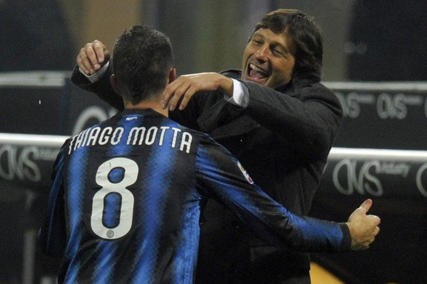 "Inter" treneris Leonardo džiaugiasi pergale.