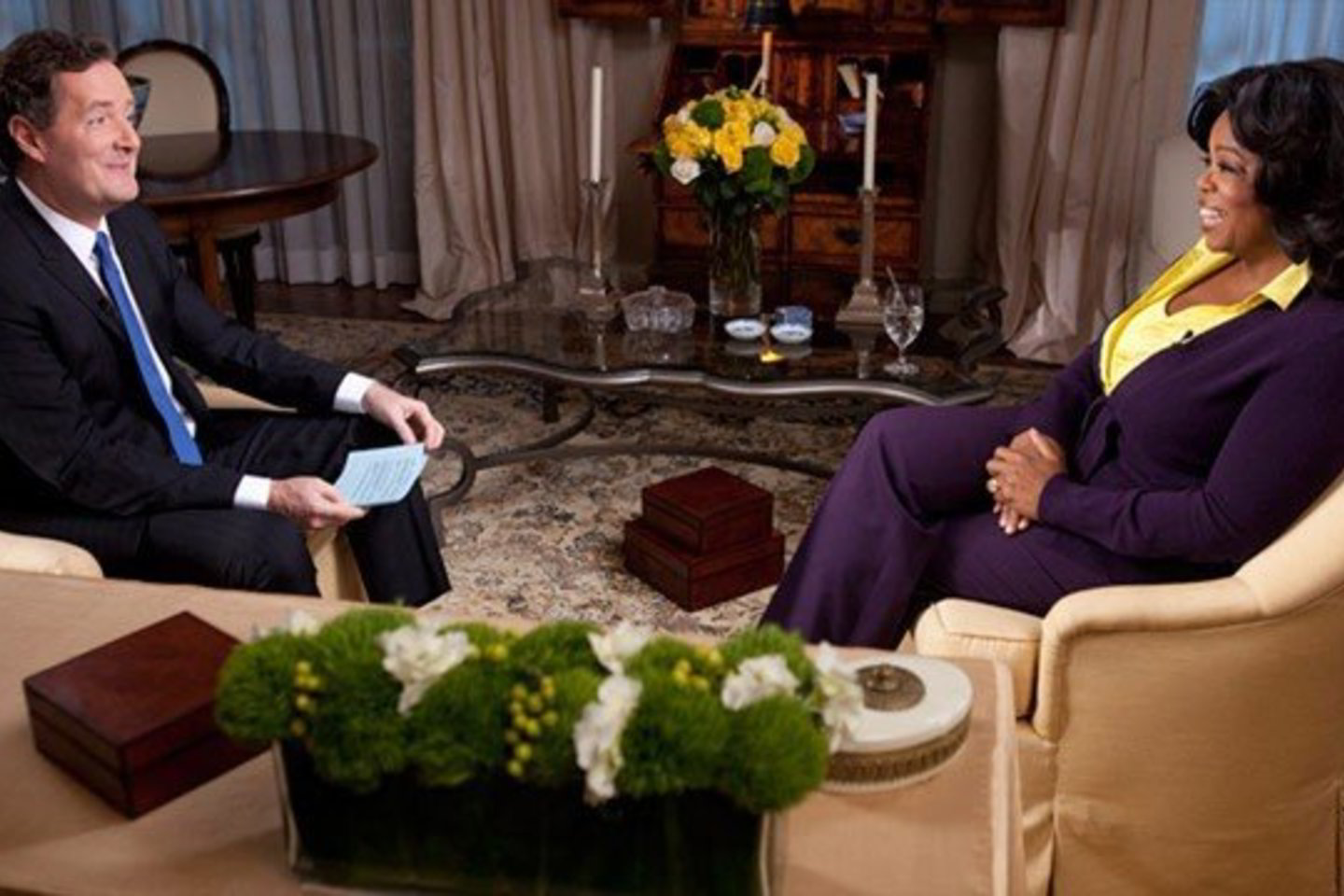 Naujojoje laidoje, kurią vedė britas P.Morganas, svečiavosi garsi televizijos laidų vedėja Oprah Winfrey.