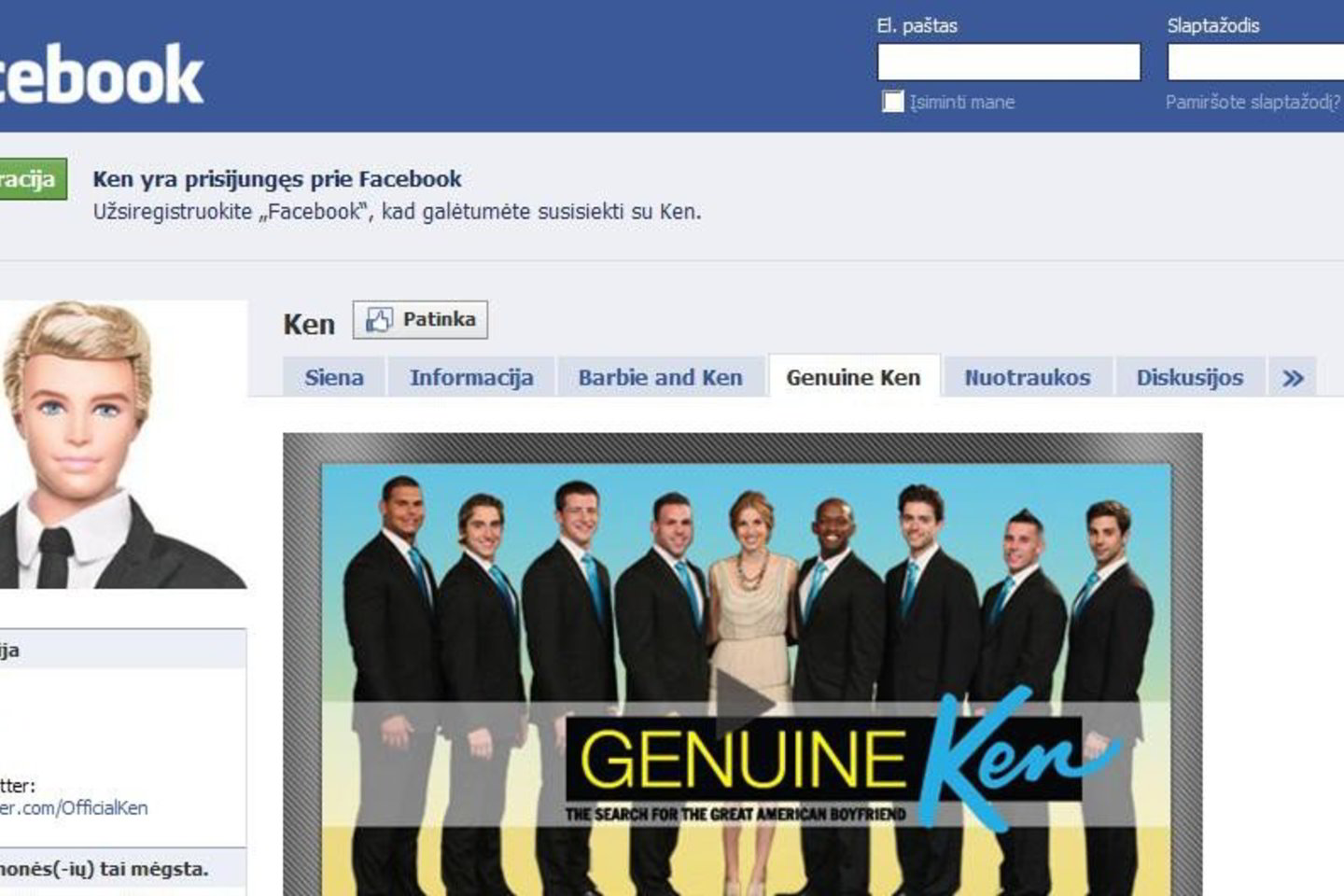 Kenas keliasi į internetą.