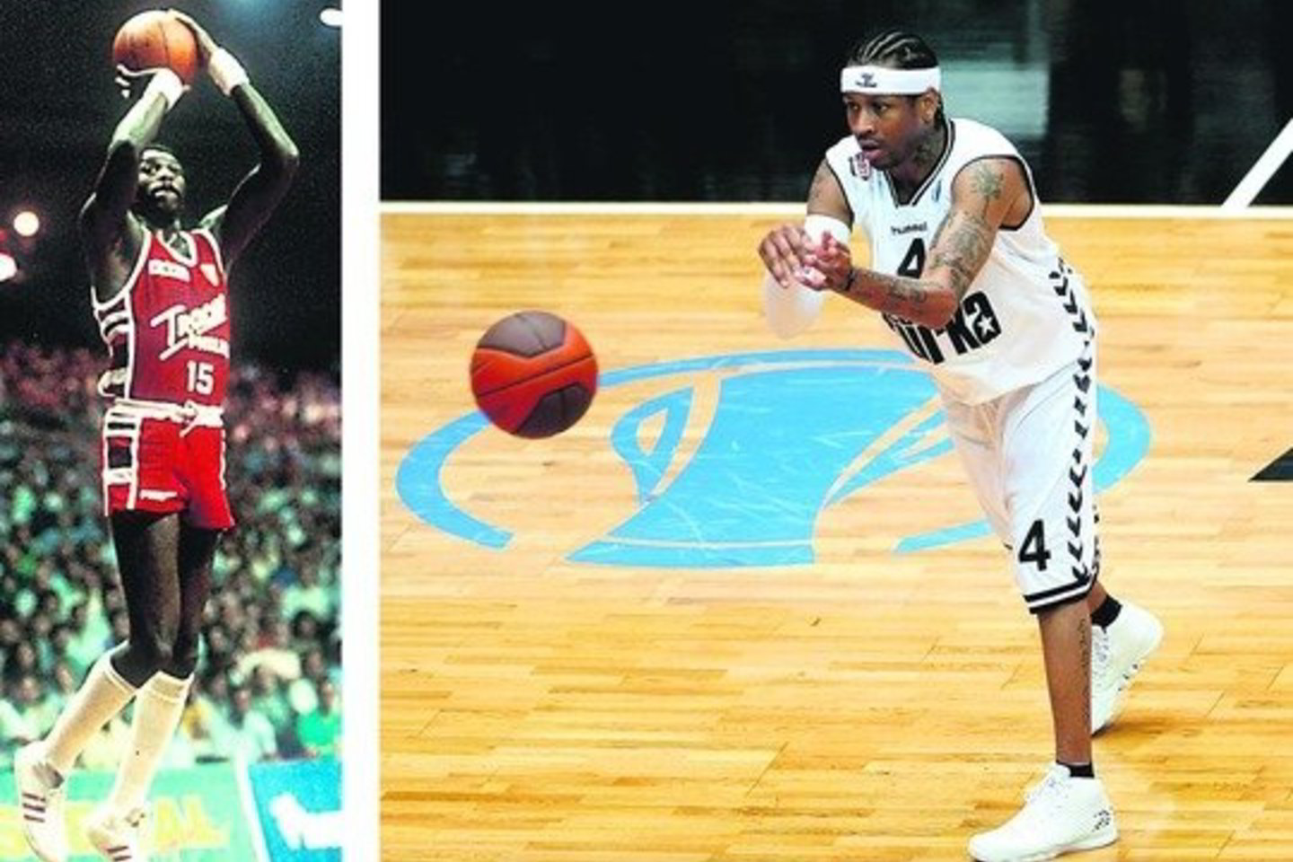 B.McAdoo (nuotr. kairėje) ir A.Iversonas – bene geriausi kada nors Europoje žaidę JAV krepšininkai.