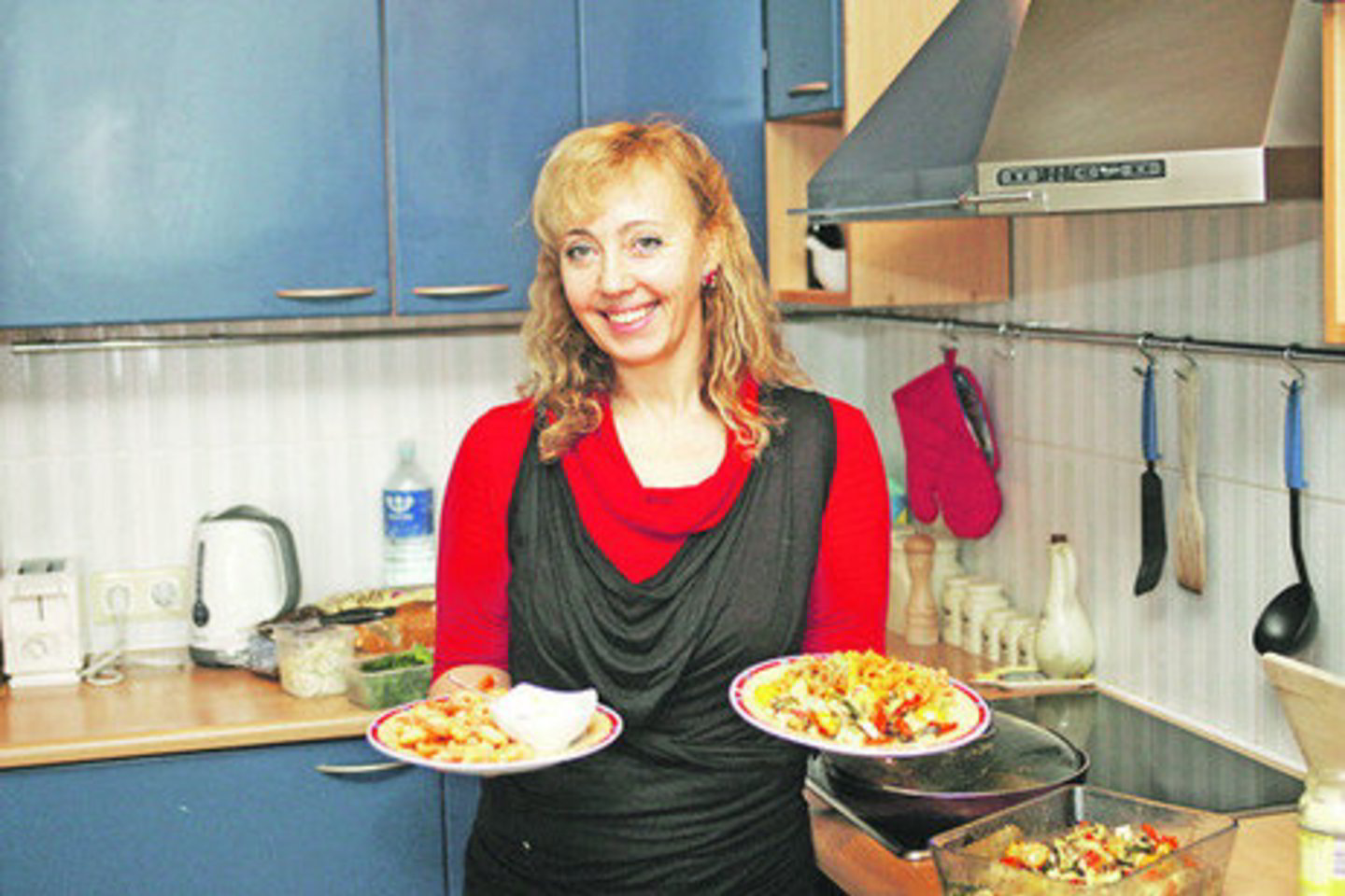Pikantiškas krevetes ir makaronus su daržovėmis G.Paražinskienė išmoko gaminti lankydamasi Italijoje ir Ispanijoje.