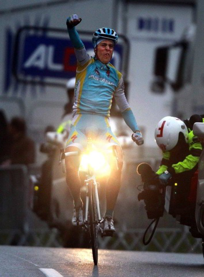 Lyderis prancūzas Remy Di Gregorio („Astana“) 215 km nuvažiavo per 5 val. 46 min. 23 sek.
