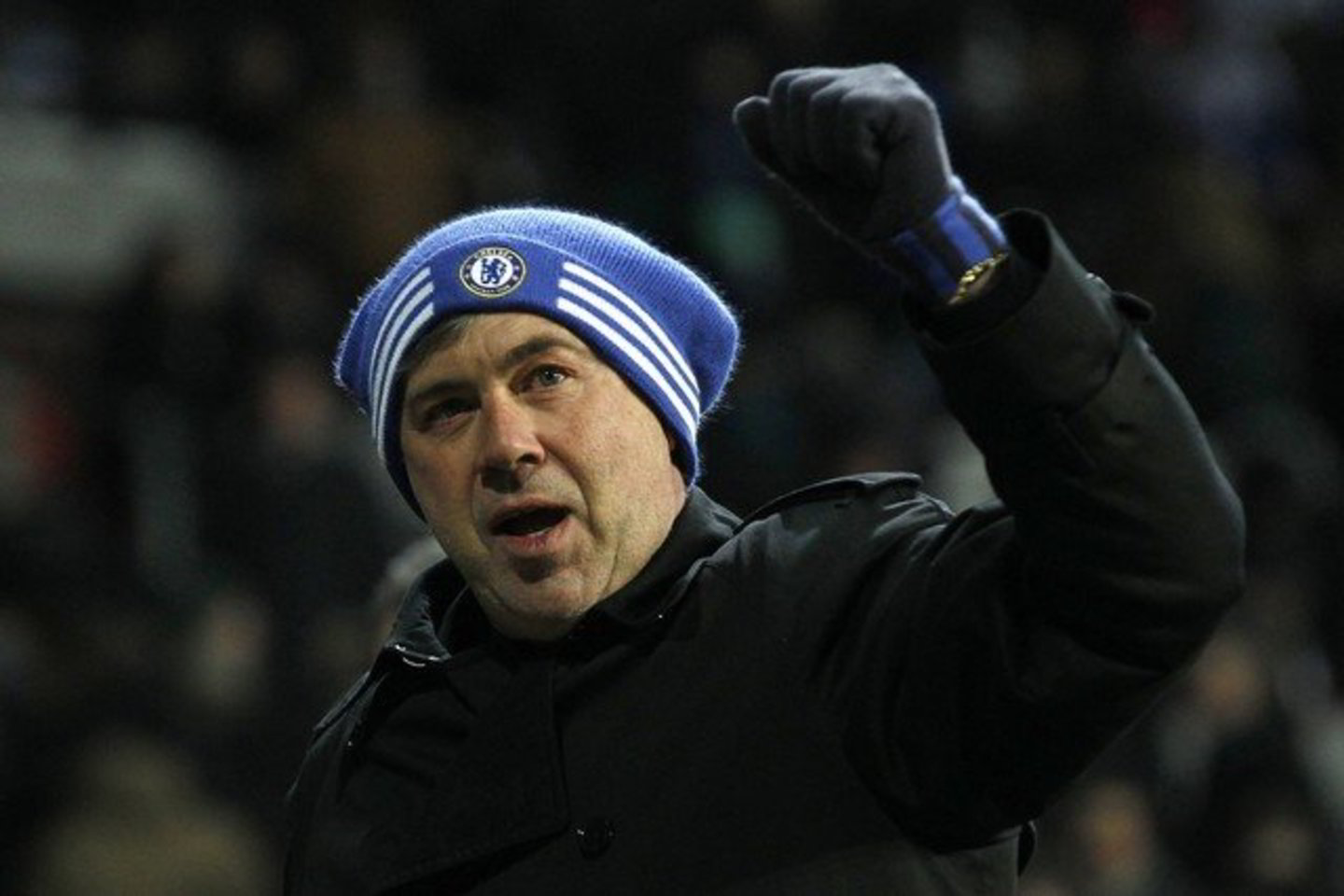 „Chelsea“ treneris C.Ancelotti džiaugiasi pergale.