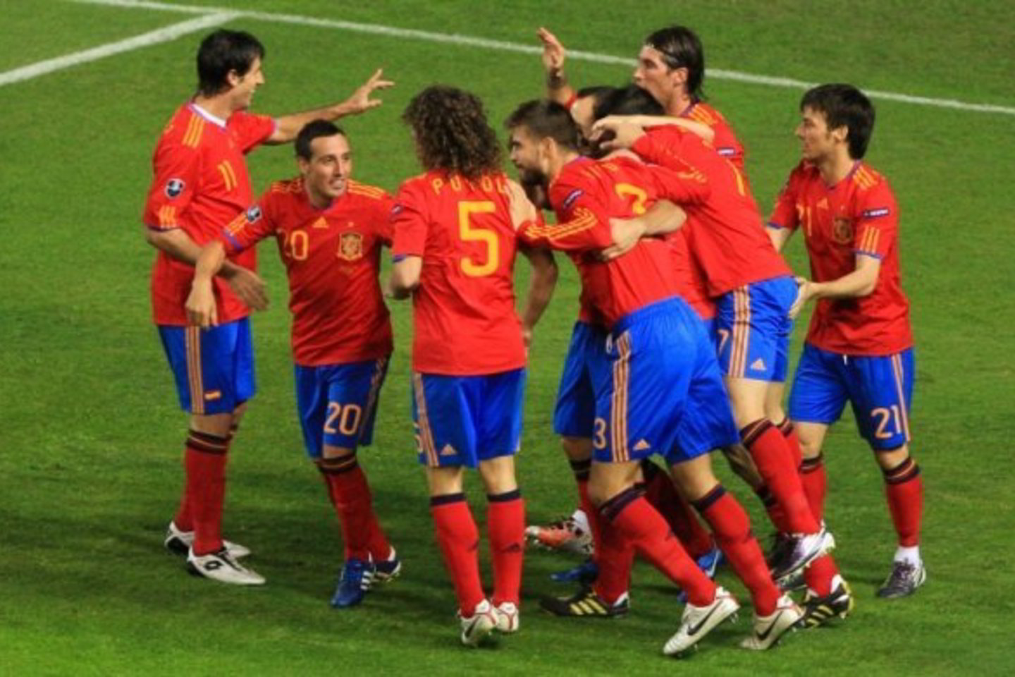 Ispanijos rinktinę daugiausia sudaro "Barcelona" ir Madrido "Real" žaidėjai.
