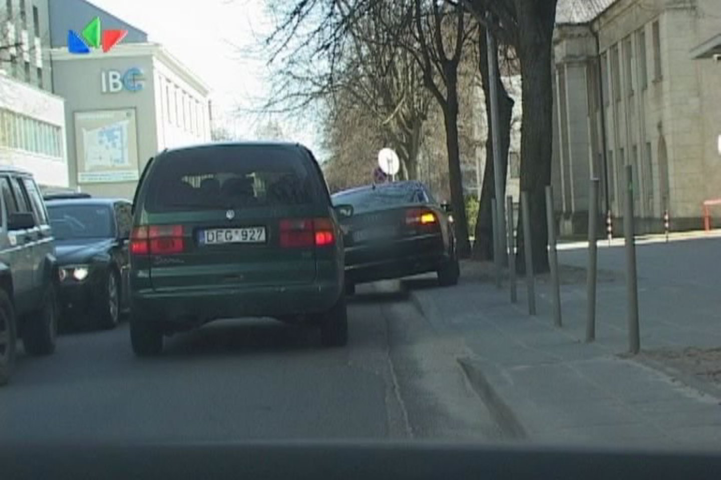 Kadras iš automobilio.