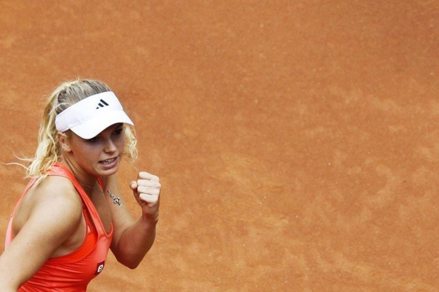 C.Wozniacki šventė pergalę.