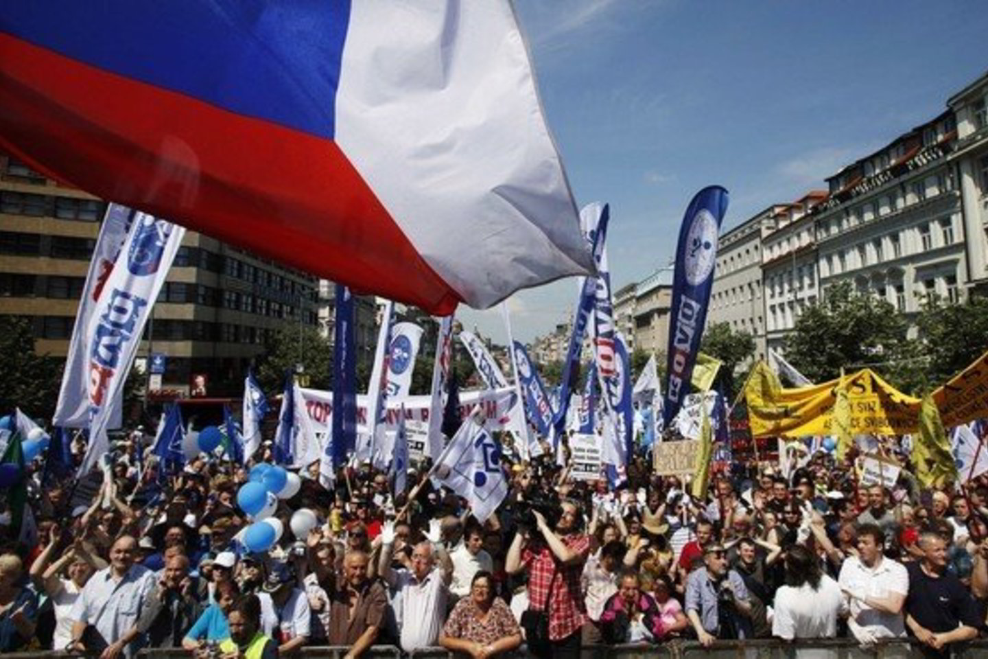 Čekai protestavo prieš vyriausybės ketinamas vykdyti reformas.