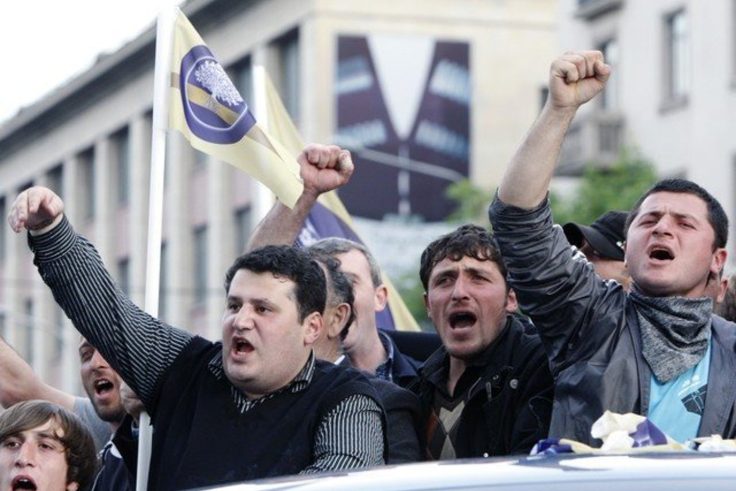 Protestuotojai Batumyje.