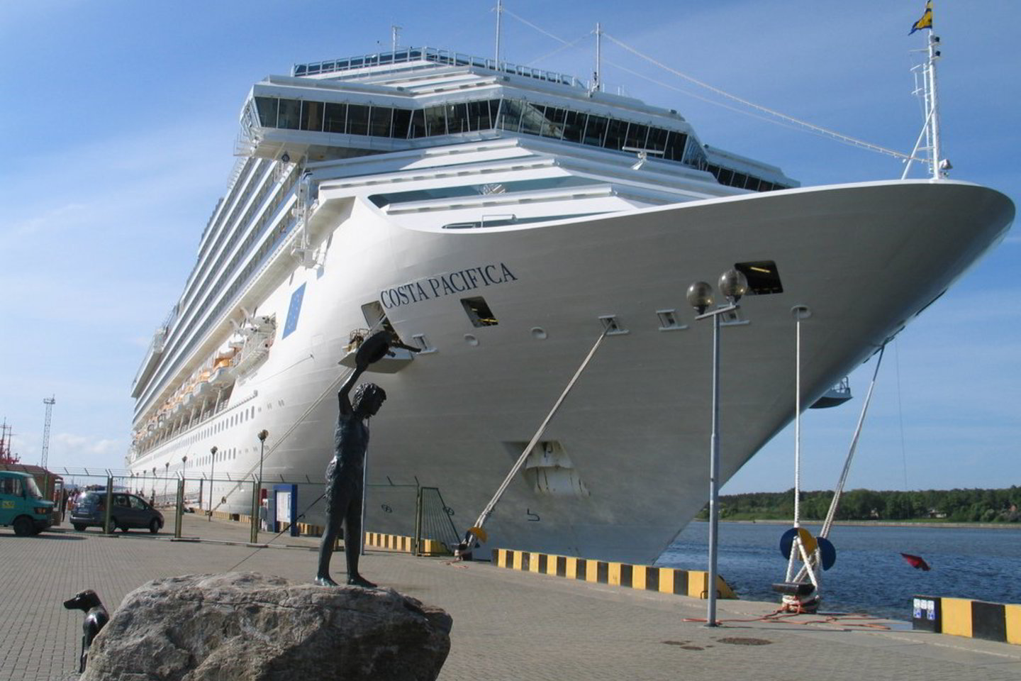 Didžiulis kruizinis laineris „Costa Pacifica“ į Klaipėdą atplukdė beveik 5 tūkst. žmonių.