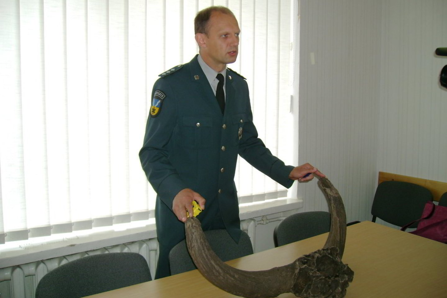Kupiškio rajono policijos komisariato viešosios tvarkos skyriaus viršininkas Linas Dovydėnas neabejoja, kad didelės istorinės vertės radinys priklauso valstybei.