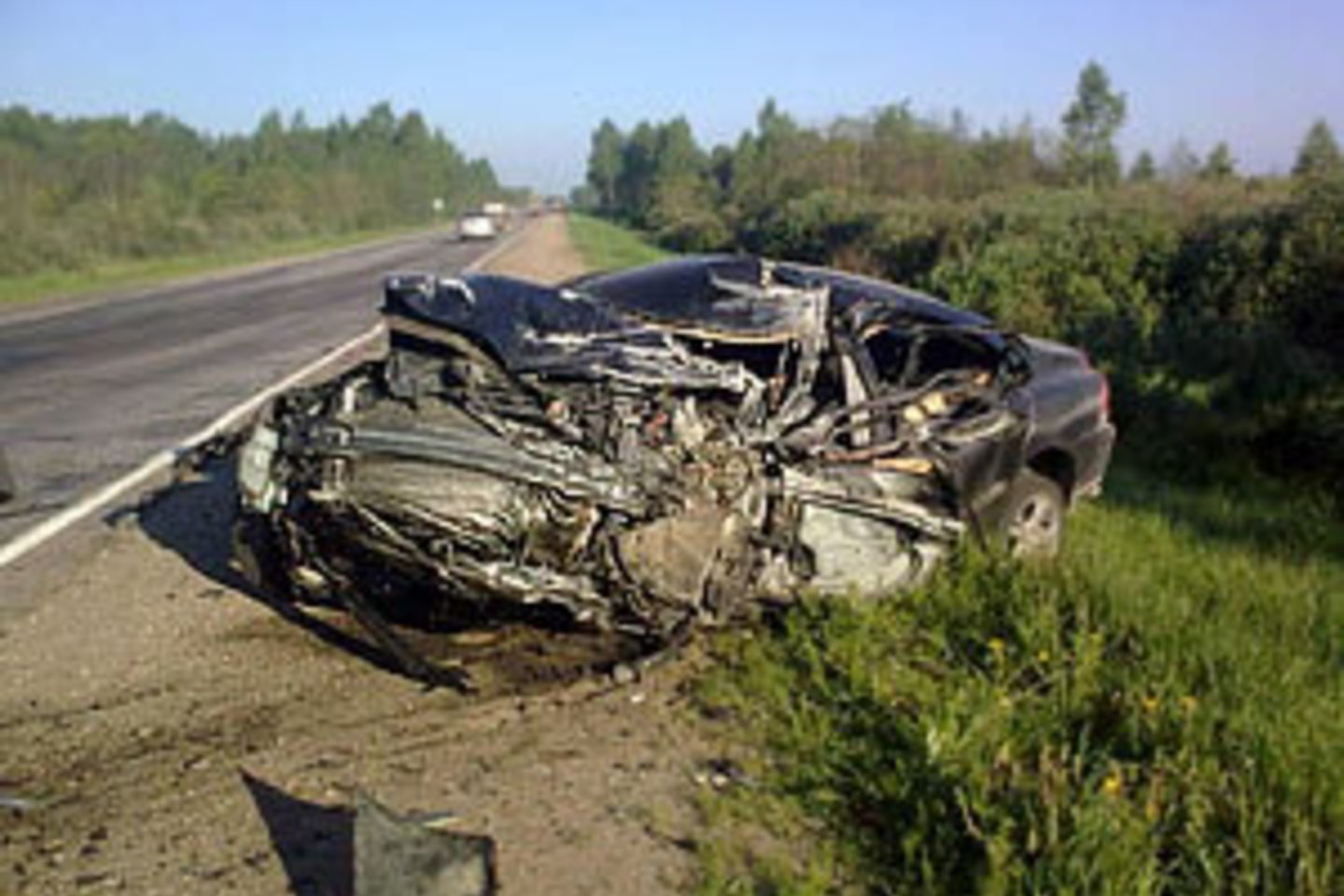Šį "Volvo" automobilį vairavo avarijoje žuvęs lietuvis.