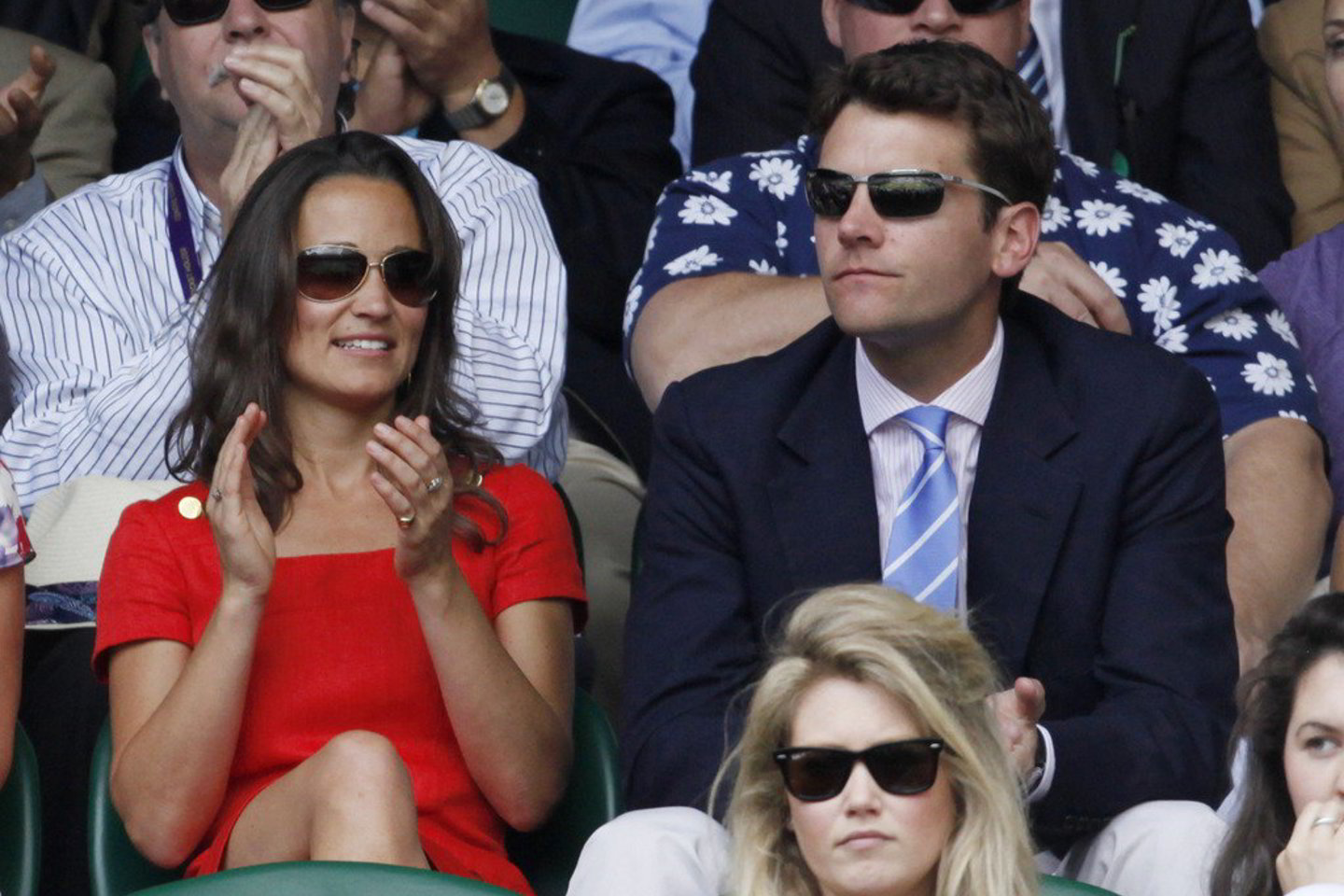 Pippa su savo vaikinu Alexu stebėjo Wimbledono varžybas.