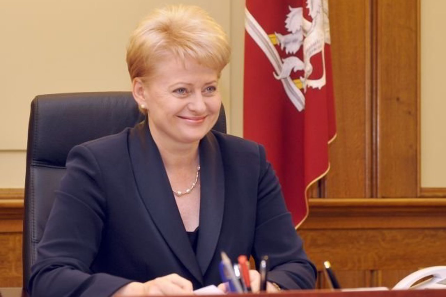 D.Grybauskaitė džiaugiasi Lietuvos komandos pergale.