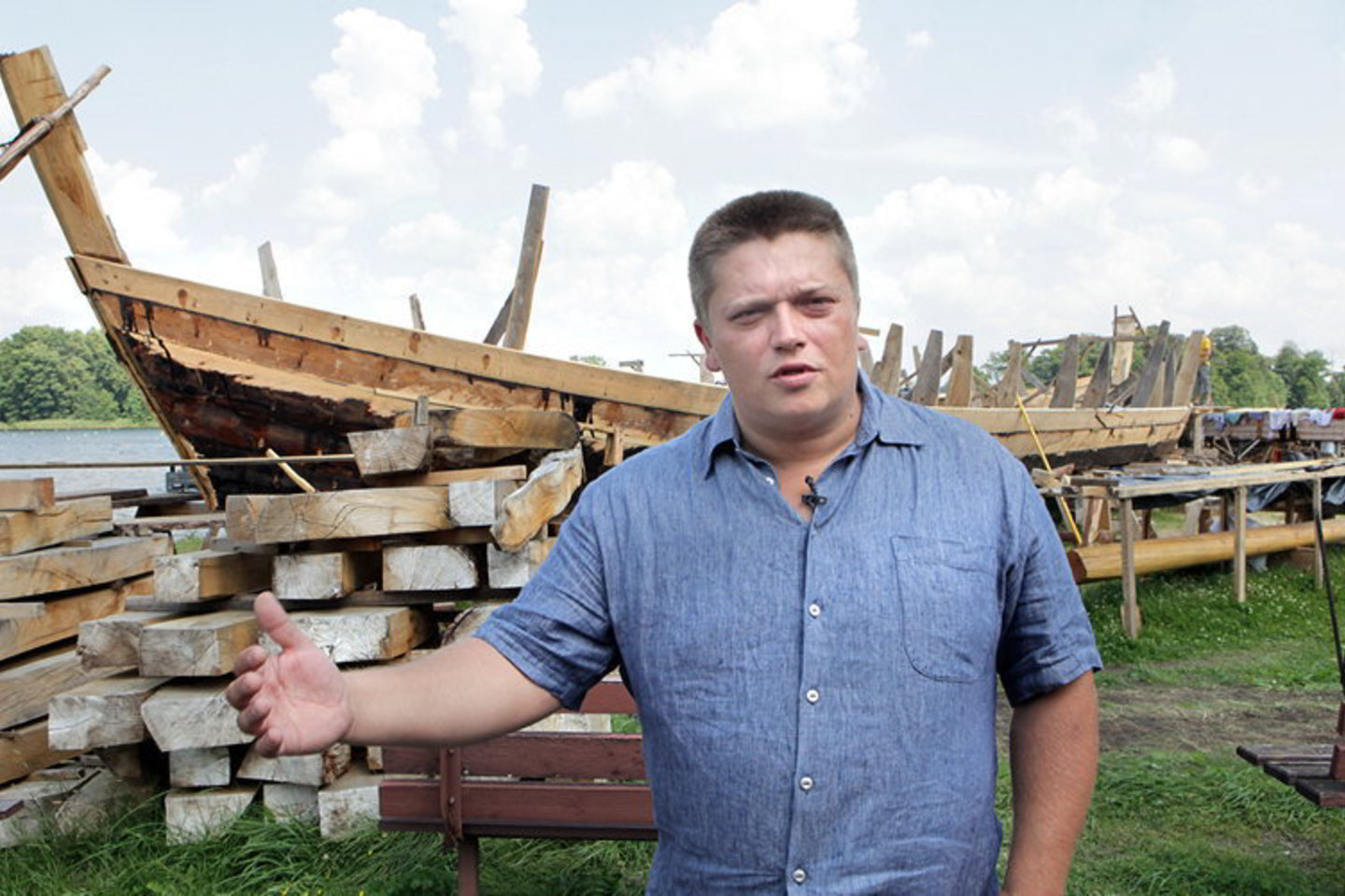 Vienas iš laivo statymo iniciatorių Robertas Volosevičius.