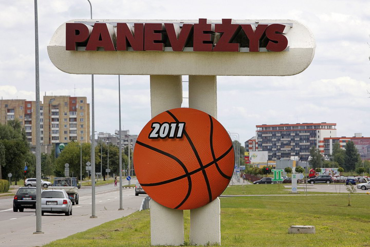 Visus penkis įvažiavimus į miestą papuoš krepšinio kamuolių instaliacijos.